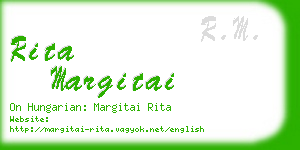 rita margitai business card